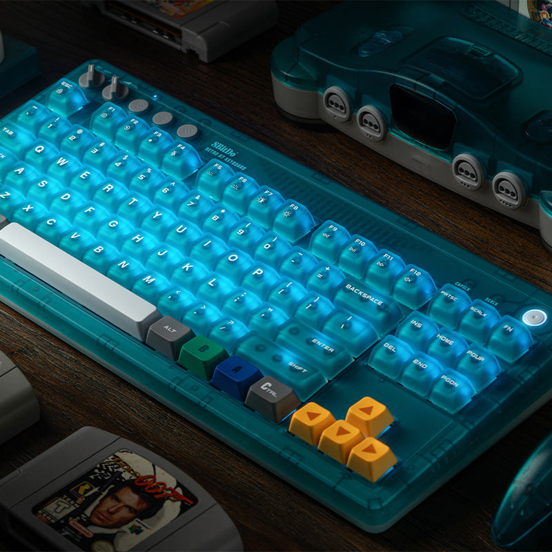 8BitDo Retro 87 Keyboard - Clear Blue (Ships on Aug 14. 2026)